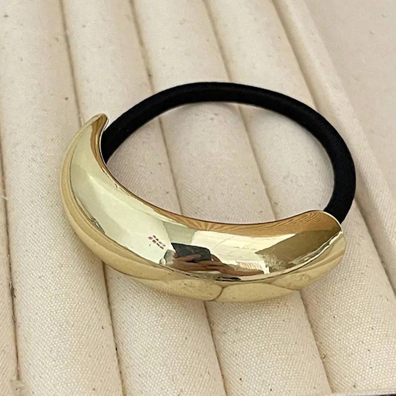 Voluminous Gold-Accented Hair Bands