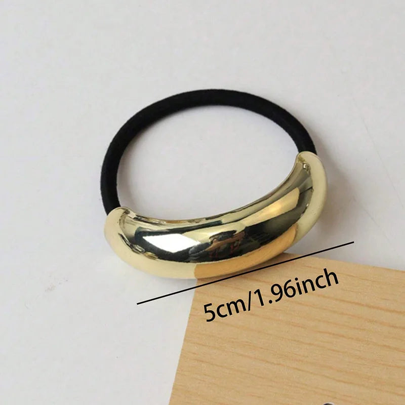 Voluminous Gold-Accented Hair Bands