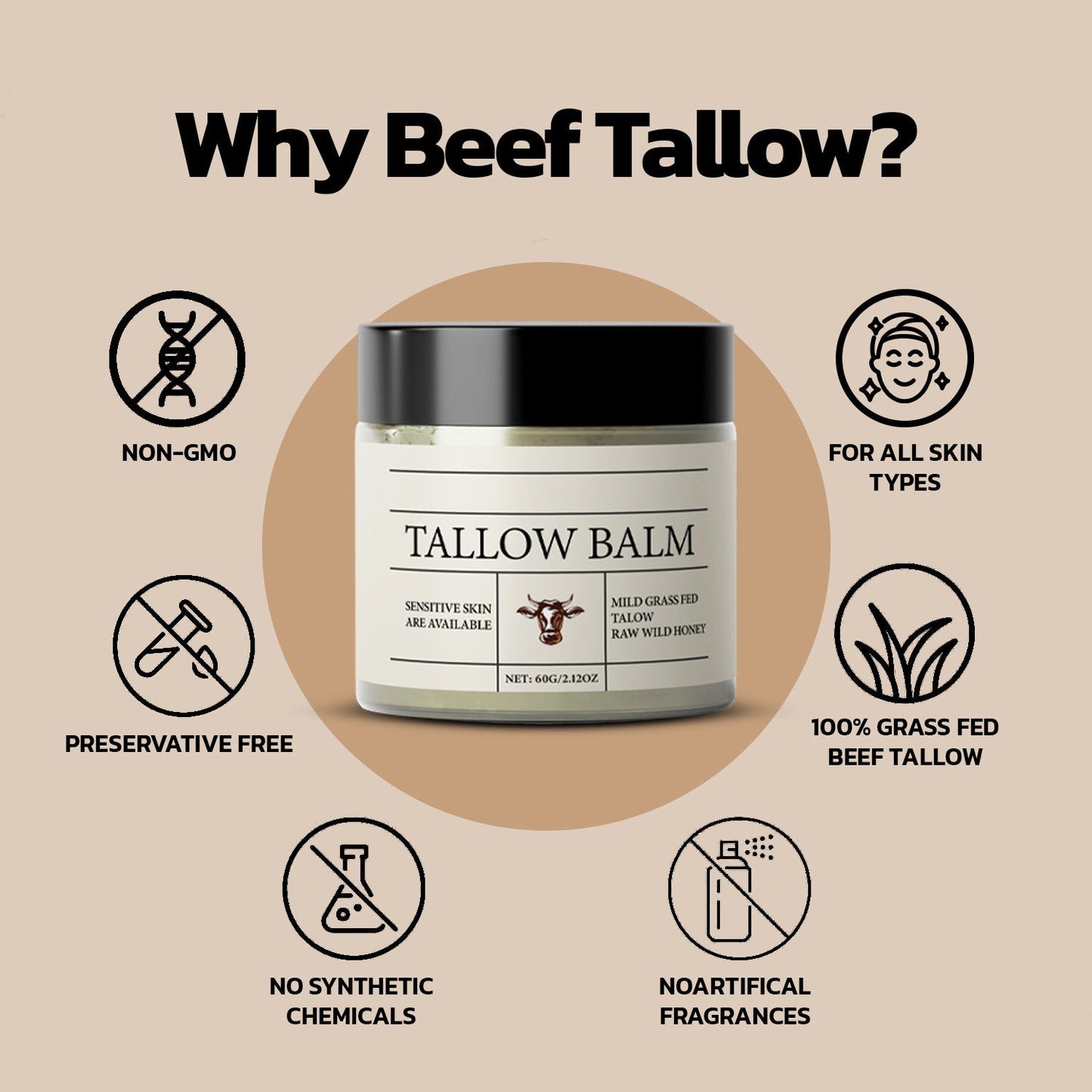 Nourishing Beef Tallow Skin Balm